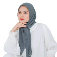 Jilbab Segi Empat Pashmina Hyuna Square Plisket - Muslim Fashion Jilbab Segi Empat Wanita Muslim Ker