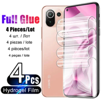 4 Pcs Full Glue Hydrogel Film For Xiaomi 11 Lite 5G NE Screen Protector Protective Film On The Mi 11lite Mi11 Pro 11ne litene 5G