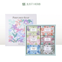 【JustHerb 香草集】花植沐浴香氛皂180g 6入禮盒(送禮推薦/生日/情人/長輩/喬遷)