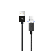 US-SJ143 U-LINK usams สายชาร์จแม่เหล็ก TYPE-C สีดำ