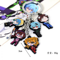 New Anime NEON GENESIS EVANGELION EVA Ayanami Rei Asuka NERV Kawaii Figure Keychain Pendant necklace Model Toys Gifts