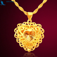 送戒指合金鍍金鍍黃金色項鏈女首飾品越南沙金吊墜歐幣金