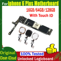 16GB 64GB 128GB for iphone 6 Plus Motherboard without Touch ID/ With Touch ID, unlocked for iphone 6Plus Mainboard