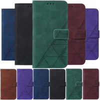 New Style Geometric Leather Flip Wallet Case For Tecno Camon 19 Pro 18 18P 17 16 Spark Go 2022 Spark 9T 8C 8P 8 7 6 Go Pova Neo