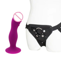Strap on Dildo Adjustable Dildo Pants Harness Lesbian and Gay Dildo Brown Flesh Black Pink Purple Dick Strapon Penis Sex Product
