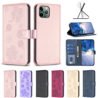 Wallet Flip Case Cover For Apple iPhone 11 Pro XS Max XR SE 2022 2020 6 S 7 8 Plus 3D Lucky Grass Protect Phone Cases Card Slot
