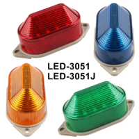 LED-3051J Strobe Signal Audible visual Warning Indicator Lamp Mini Flashing Light Security Alarm without Buzzer DC12V24V AC220V