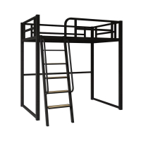 Double Decker Bed Frame Double Bed Loft Bed High Low Bed Empty Iron Elevated Bed Bed Simple Modern Height-Adjustable Bed Space Saving New Loft Bed Sheet Double Bed