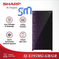 Kulkas Sharp 1 pintu SJ-X195MG GB / GR 195MG SJX195MG 184 Liter