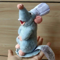 Disney Ratatouille Plush Toys Cute Remy with White Hat Stuffed Plush Toys Gifts for Children