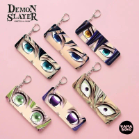 KAMABOKO-Gantungan Kunci Akrilik Keychain DEMON SLAYER EYES Free Photocard Hologram
