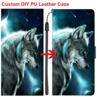 Customized Flip PU Leather Case For Samsung Galaxy M32 M12 A32 4G A52 A52s 5G A42 A72 A12 A22 A03 A13 S20 S21 FE S22 Plus Ultra