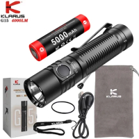 Original Klarus G15 LED Flashlight Cree XHP 70.2 4000LM Micro-USB Rechargeable Flashlight with 21700 5000mal Battery for Police