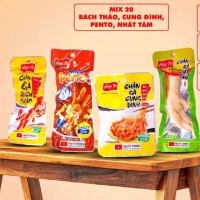[Kèm muối chấm] Combo mix 20 Chân Gà cay Hey Yo food Bách Thảo, chân gà Pento, chân gà Nhất tâm 40g,
