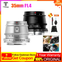 TTArtisan 35mm F1.4 Camera Lens APS-C Manual Focus for SONY E FUJI X Canon M Leica L Nikon Z Panasonic Olympus M43 Black Silver