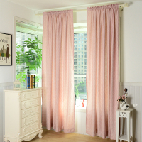 伊美居 - 金絲菱格半腰窗簾 粉紅130x165cm(2件)