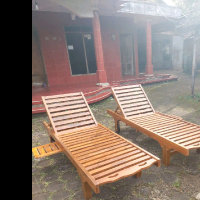 Kursi Santai Pantai Sun Lounger Kayu Jati Premium Kokoh Elegan untuk Outdoor Furniture - Chairs