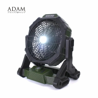 【露營趣】ADAM ADFN-LED04A 戶外充電式LED照明風扇XL 180度 電風扇 行動風扇 吊掛扇 循環扇 桌扇 露營 野營