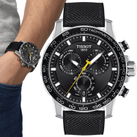 TISSOT天梭 官方授權 SUPERSPORT 三眼計時腕錶 母親節 禮物 45.5mm/T1256171705102