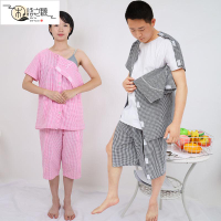 免運 快速出貨夏季短袖短褲病號服介護服骨折術后康復護理服癱瘓臥床老人衣服