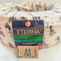 KABEL ETERNA NYMHY 2X1.5 50 METER KABEL SERABUT ETERNA 2X1.5 ETERNA