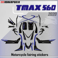 Motorcycle For Yamaha TMAX 560 tmax560 3D Gel Front Rear Fairing Stickers moto Whole Car fuel tank pad Decal Sticker deco Kit