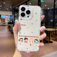 สาวสวยสี่คน เคสโทรศัพท์ For iPhone 13 11 14 17 Air 12 16 XR 15 Pro X XS Max 7 8 Plus เคสใสกันกระแทก