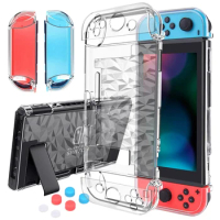 Case Compatible with Nintendo Switch Dockable Clear Protective Case Cover for Nintendo Switch and Joy-Con Controller
