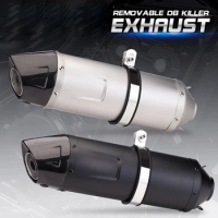 Exhaust System High Displacement Rectangular Exhaust Pipes Motorcycle Exhaust Muffler for zx6r z900 s1000 cbr650 z400