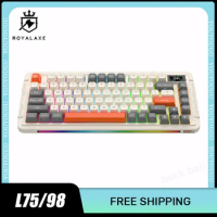 Royal Axe L75/98 Wireless Mechanical Keyboard Gaming Bluetooth Keyboards 3mode RGB Gasket Custom Hot Swap PBT Gaming Keyboard