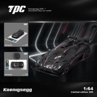 **Pre-Order** TPC 1:64 Koenigsegg one1 black with pink / gold line limited999 Diecast Model Car