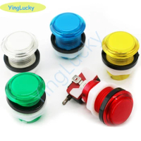 6pcs Arcade LED Button 12V Bulb Lighted Buttons 33mm Round Button For Arcade Cabinet Pandora box Video Game Console machine