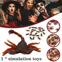 10pcs Halloween Fake Centipede Toy Simulation Insects Cockroach Toy Tricky Props Disgusting Frightening April Fool's Day Prank