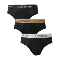 【Calvin Klein】CK涼感超細纖維男三角內褲三件組(撞色腰帶款)