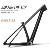 2022 LEXON Carbon MTB Frame 29er Mountain Bike Frameset 148mm Boost Eagle 29 Bicycle Hardtail 15/17/19inch BOOST Cycling Parts