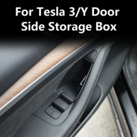 2PCS Door Side Storage Box For 19-23 Tesla Model Y/3 Door Handle Storage Boxes Container Organizer Car Interior Accessories