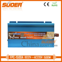 Suoer Factory price pure sine wave power inverter 12v 220v 1500w inverter (FPC-1500A)