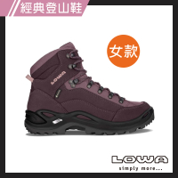 【LOWA】女 中筒多功能健行鞋 紫紅/藕粉 RENEGADE GTX MID Ws(防水登山鞋)