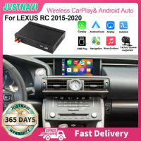 JUSTNAVI Wireless Apple CarPlay Android Auto Smart AI BOX For Lexus RC 2015 2016 2017 2018 2019 2020 Mirror Link HDMI Function