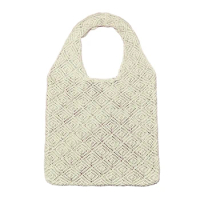 Large Knitted Tote Bag Book Storage Bag Aesthetic Boho Handbags Women Shoulder Bag Casual Shopping Bags