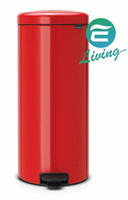 【22%點數回饋】BRABANTIA PEDAL BIN NEWICO 紅色 時尚腳踏式垃圾桶 30L # 111808【限定樂天APP下單】