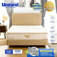 Uniland Springbed Scania Pillowtop - Kasur Spring Bed Full Set 90 x 200 Grey