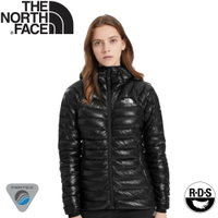 【The North Face 女 Summit Perex 連帽羽絨外套《黑》】3SPS/羽絨衣/保暖外套