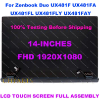 14.0" FHD 1920x1080 For Asus Zenbook Zenbook Duo UX481F UX481FA UX481FL UX481FLY UX481FAY LCD Touch Screen Display Full Assembly