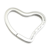 【Tiffany&amp;Co. 蒂芙尼】925純銀-超大Open Heart心形鑰匙圈(展示品)