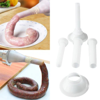 Food Grade Sausage Casing Shell Meat Tube Sausage Filling Handmade 5# 10# Meat Grinder Poultry Tool Set with 5.7cm or 5.7cm Base