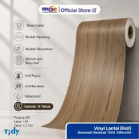 Vinyl Lantai Kayu Tidy Brownish Redteak 7005 2Mmx2M Coklat -
