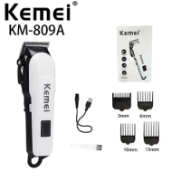 Kemei Electric Hair Clipper KM-809A Barber Trimmer With LCD Professional Hair Clipper Ceramic Blade 