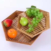 Traditional Chinese Fruit Tray, Drain Vegetable Baskets, Kitchen Containers, Irregular Shape Food Baskets, 1Pc
