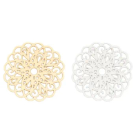 DoreenBeads Fashion Iron Based Alloy Filigree Stamping Connectors Flower Jewelry DIY Charms 26 x 25mm, 1 Piece